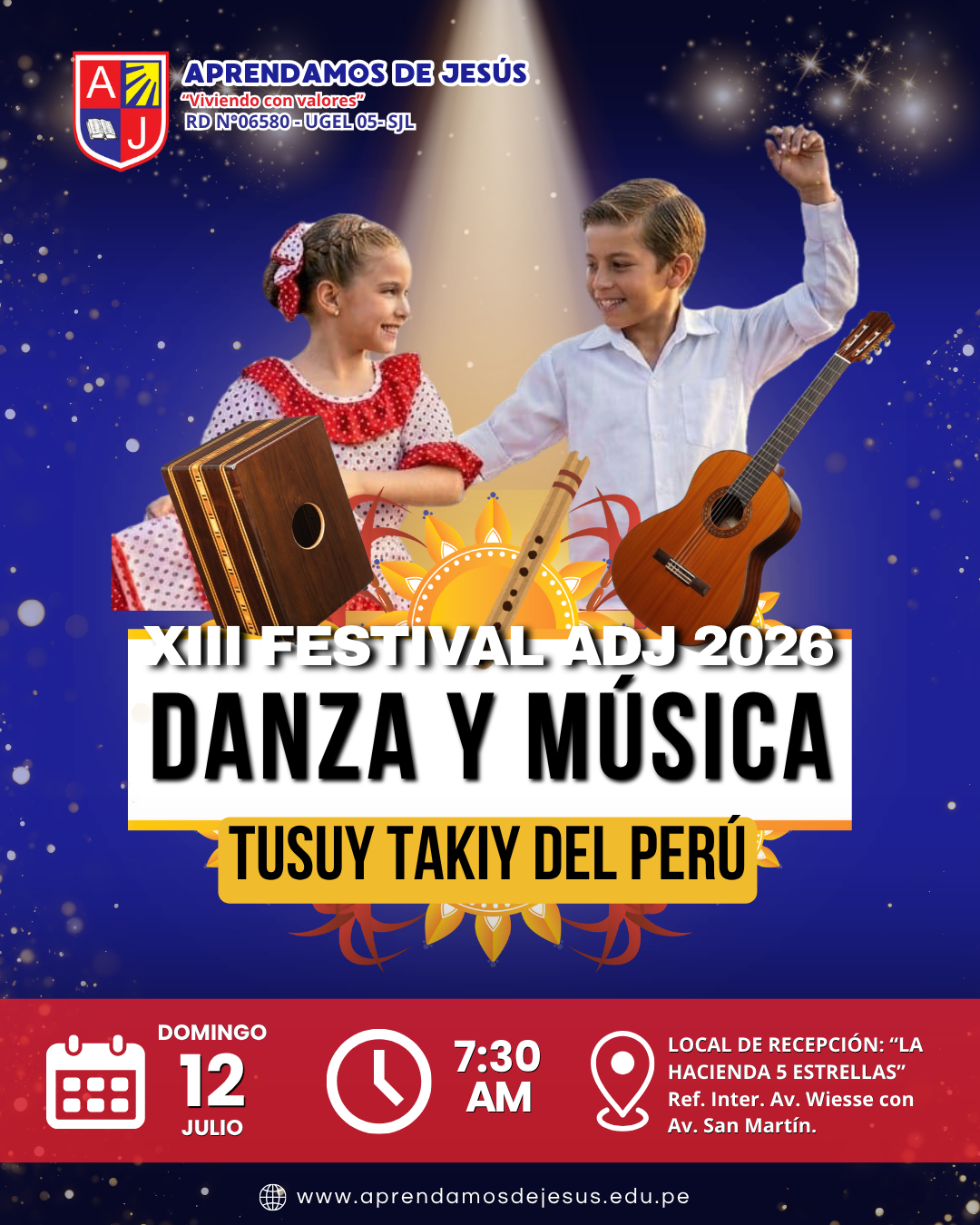 𝐗𝐈𝐈𝐈 𝐅𝐞𝐬𝐭𝐢𝐯𝐚𝐥 𝐀𝐃𝐉 𝟐𝟎𝟐𝟔, 𝐃𝐚𝐧𝐳𝐚 𝐲 𝐌ú𝐬𝐢𝐜𝐚: "𝐓𝐮𝐬𝐮𝐲 𝐓𝐚𝐤𝐢𝐲 𝐝𝐞𝐥 𝐏𝐞𝐫ú"